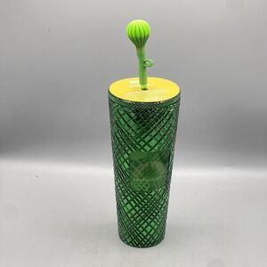 Starbucks Wicked Cold Cup Tumbler 24oz Emerald City Balloon Straw Topper